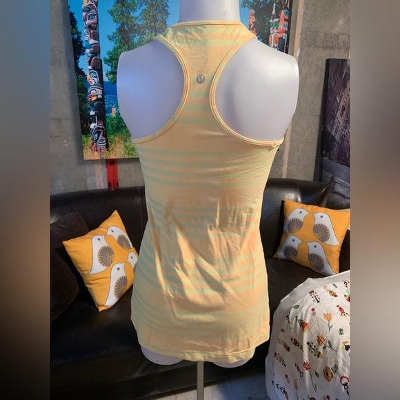 Two tone yellow Lululemon tank. 15” pit to pit. Great condition. - Picture 3 of 4